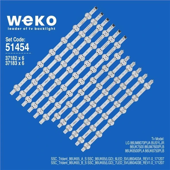 Lg 86UK6750PLB 86'' 12 Adet Tv Led Bar ( Tvnizin içindeki led barla aynısı olduğunu görmeden almayınız. Led bar ürünlerinde paket açıldığında iade kabul edilmemektedir. ) ürün görseli 1