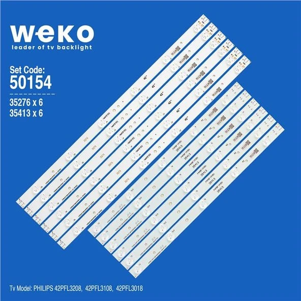 Philips 42PFL3108 42'' İnç 12 Adet Tv Led Bar ( Tvnizin içindeki led barla aynısı olduğunu görmeden almayınız. Led bar ürünlerinde paket açıldığında iade kabul edilmemektedir. ) ürün görseli 1