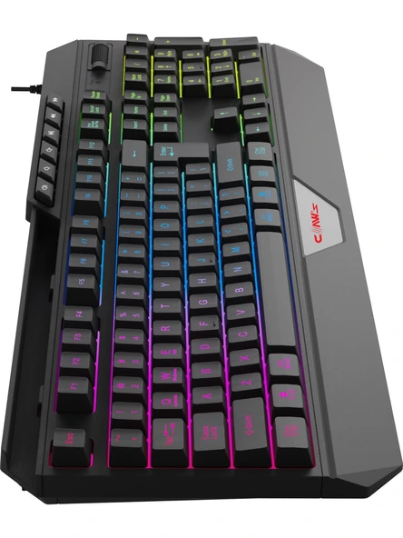 Claw's Nexus K1 RGB Full Membran 104 Tuşlu Ekstra Multimedya / Rollover Ses Kontrol Mekanizmalı & Claw's Reflex Örgü Kablolu Gaming Klavye (11 Farklı RGB Efektli) - Resim 3