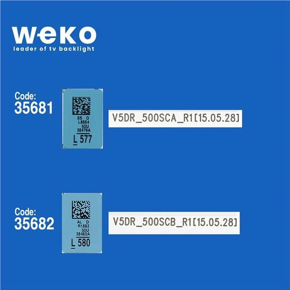 Samsung UE50JU6800 50'' İnç 16 Adet Tv Led Bar ( Tvnizin içindeki led barla aynısı olduğunu görmeden almayınız. Led bar ürünlerinde paket açıldığında iade kabul edilmemektedir. ) - Resim 2