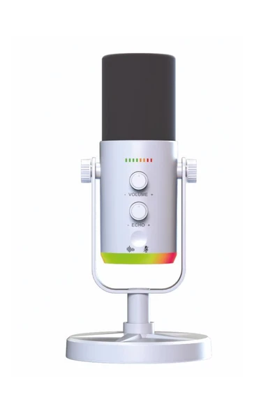 Torima YU7 Beyaz USB/XLR Çift Çıkışlı Podcast, Vokal Kaydı, Oyun İçin Dinamik Mikrofon - Resim 4