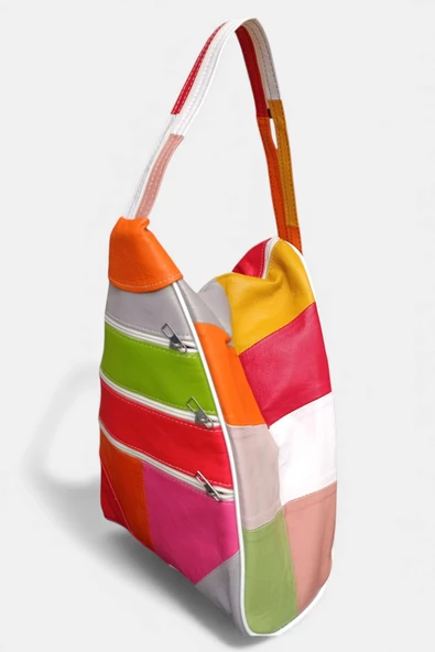 Lederax Hakiki Deri Çok Gözlü Sırt Ve Omuz Çantası LD619 - Resim 2