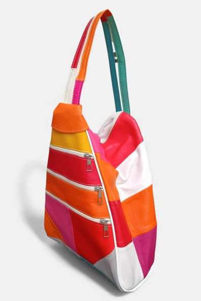 Lederax Hakiki Deri Çok Gözlü Sırt Ve Omuz Çantası LD619 - Resim 7