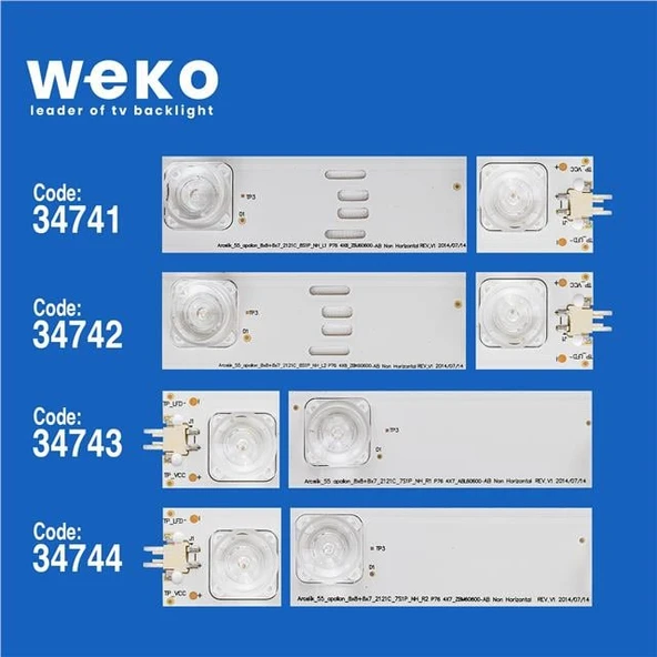 Beko B55L 9562 5B 55'' İnç 16 Adet Tv Led Bar ( Tvnizin içindeki led barla aynısı olduğunu görmeden almayınız. Led bar ürünlerinde paket açıldığında iade kabul edilmemektedir. ) - Resim 2