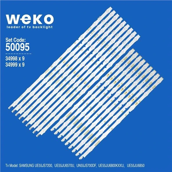 Samsung UN55JS700DF 55'' İnç 18 Adet Tv Led Bar ( Tvnizin içindeki led barla aynısı olduğunu görmeden almayınız. Led bar ürünlerinde paket açıldığında iade kabul edilmemektedir. ) ürün görseli 1