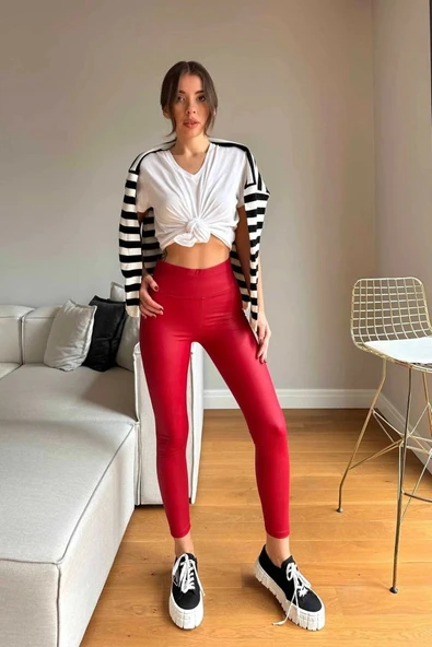 Kadın Yüksek Bel Içi şardonlu Fırsat ürün Toparlayıcı Tayt - Resim 7