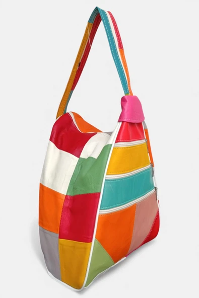 Lederax Hakiki Deri Çok Gözlü Sırt Ve Omuz Çantası LD619 - Resim 6