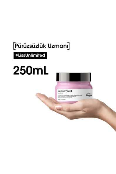 Expert Liss Unlimited Elektriklenme Karşıtı ve Yumuşaklık Veren Maske 250ml - Resim 5