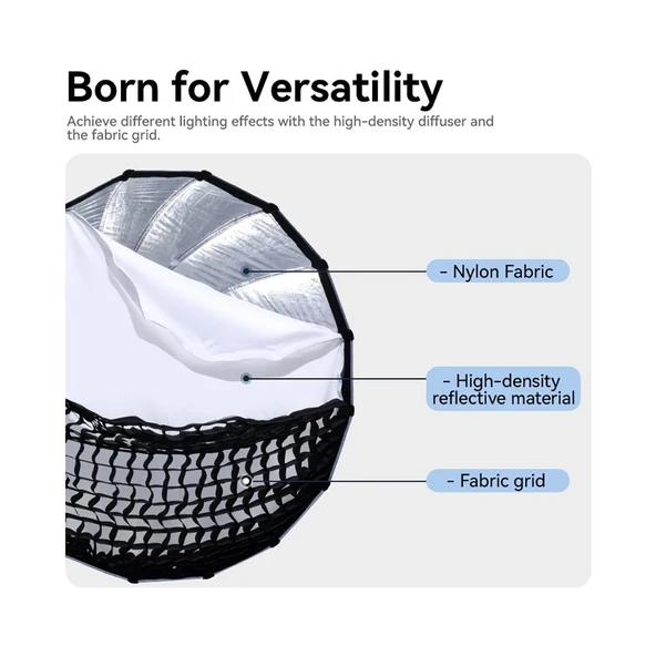 Ulanzi 90 cm Bowens Mount Parabolic Softbox L055 - Resim 5