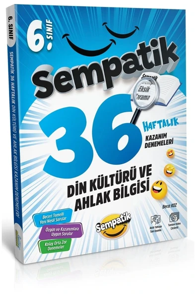 Ünlüler Karması 6.Sınıf Din Kültürü Sempatik 36 Haftalık Kazanım Denemeleri ürün görseli 1