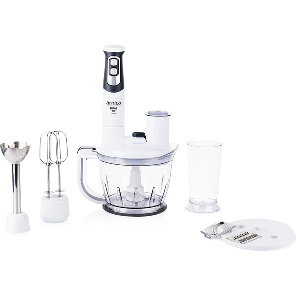 Arnica Diva Pro Rendeli El Blender Seti Beyaz GH21800 - Resim 3