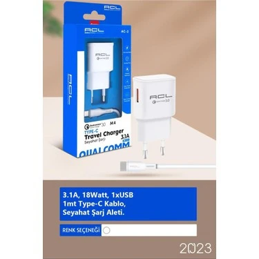 Acl M4 Type-C 3.1A Hızlı Sarj ürün görseli 1