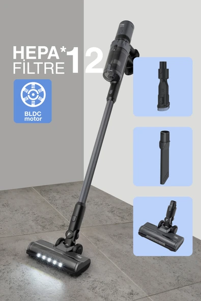 Fakir Shadow 7016 Gun Metal Şarjlı Dikey Süpürge ürün görseli