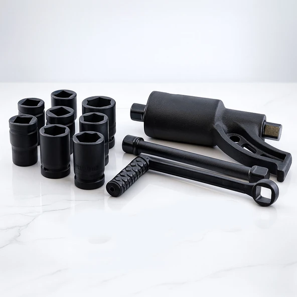 Mekanik Tork Artırıcı Lokma Seti 1'' 4800 Nm Yüksek Güç Ağır Hizmet Profesyonel Takım Seti - Resim 3