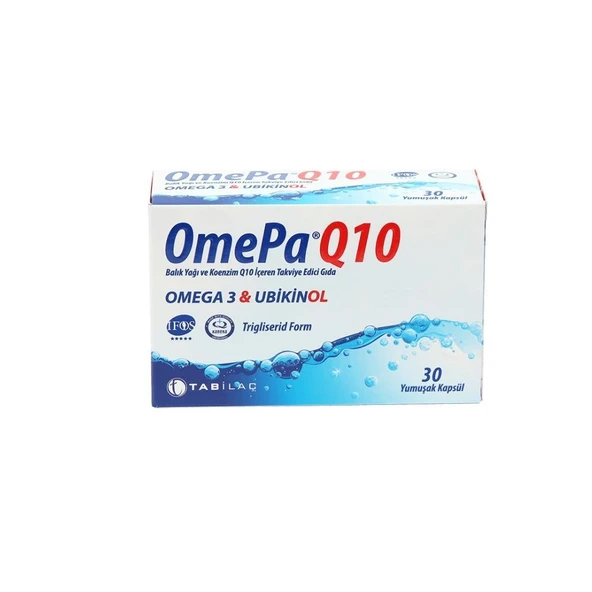 Omepa-Q10 Omega3 Ve Ubiquinol İçeren Takviye Edici Gıda 30 Yumuşak Kapsül ürün görseli