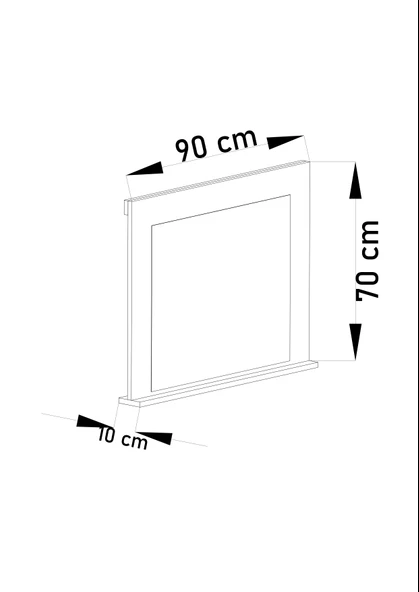 DF06102 Raflı Dekoratif Duvar Aynası Makyaj Aynası - Resim 10