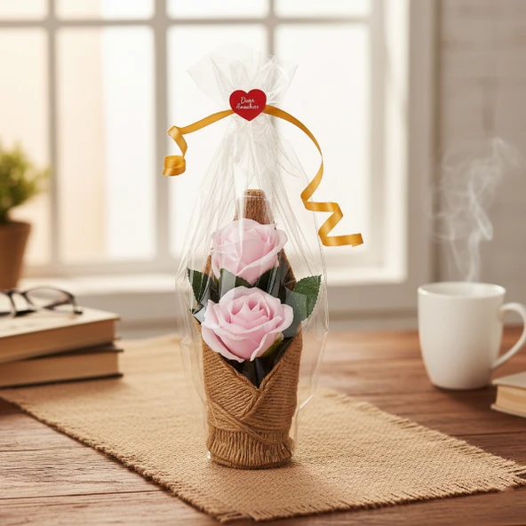 Kraponlu Çiçek Aranjmanı - Öğretmenler Günü Hediyesi - Resim 4