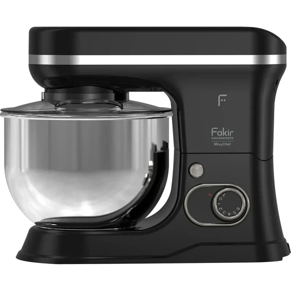 Fakir MixyChef 950W Stand Mikser ve Hamur Yoğurma Makinesi – 1,5 L Çelik Kase, 6 Hız Ayarı, Siyah, CE Belgeli ürün görseli