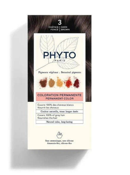 Phyto Phytocolor Bitkisel Saç Boyası - 3 Koyu Kestane ürün görseli