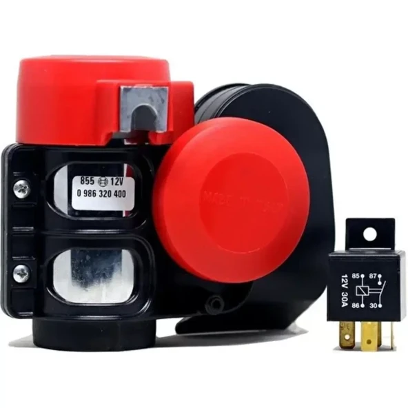 Korna Set içi– Çift Tonlu 12 V 115dB(A) 520 / 660 Hz(A) Tekli – Röle ve montaj seti içerir ürün görseli
