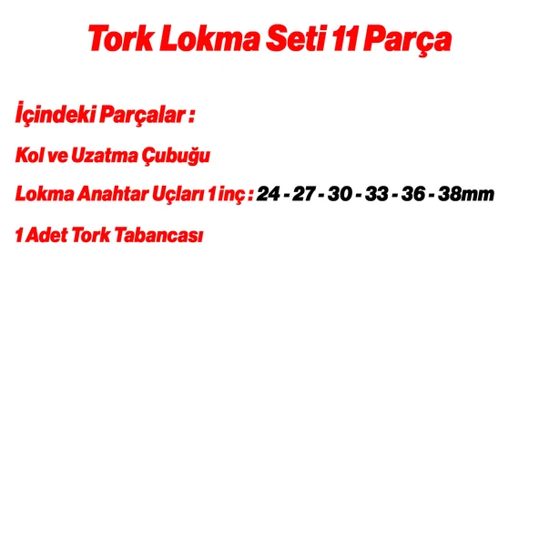 Mekanik Tork Artırıcı Lokma Seti 1'' 4800 Nm Yüksek Güç Ağır Hizmet Profesyonel Takım Seti - Resim 2