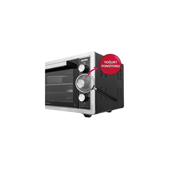 Simfer 4503 Inox 45 Litre Turbo Midi Fırın - Resim 3
