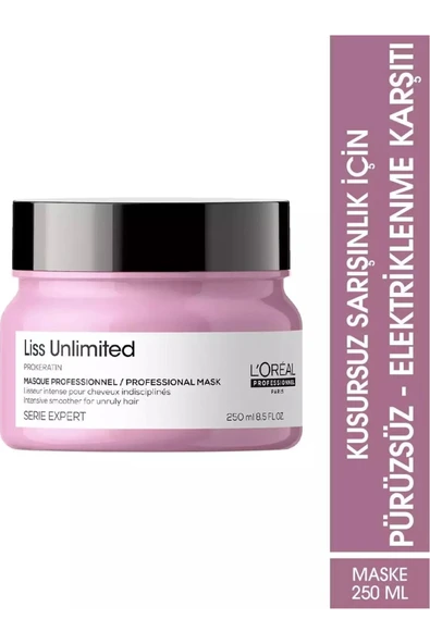 Expert Liss Unlimited Elektriklenme Karşıtı ve Yumuşaklık Veren Maske 250ml ürün görseli 1