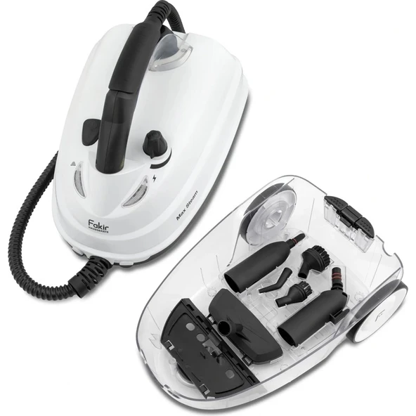 Fakir Max Steam Buharlı Temizleyici 1500 W Beyaz Renk Cam Yüzeyler İçin Aksesuarlarla - Resim 2