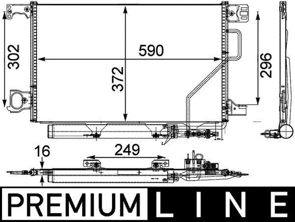 MAHLE AC450000P KLIMA RADYATORU MERCEDES W203 CL203 S203 C209 A209 A2035002154 ürün görseli 1