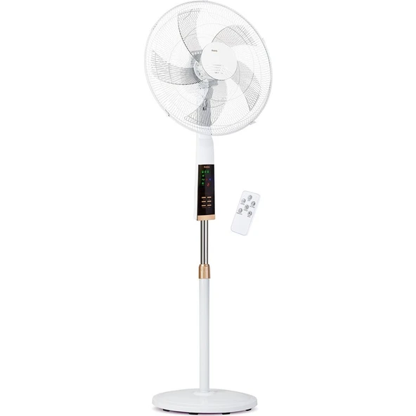 Raks Sf18 Rmx 75w Beyaz Ayaklı Vantilatör – Uzaktan Kumandalı, Sessiz, 3 Kademeli ürün görseli
