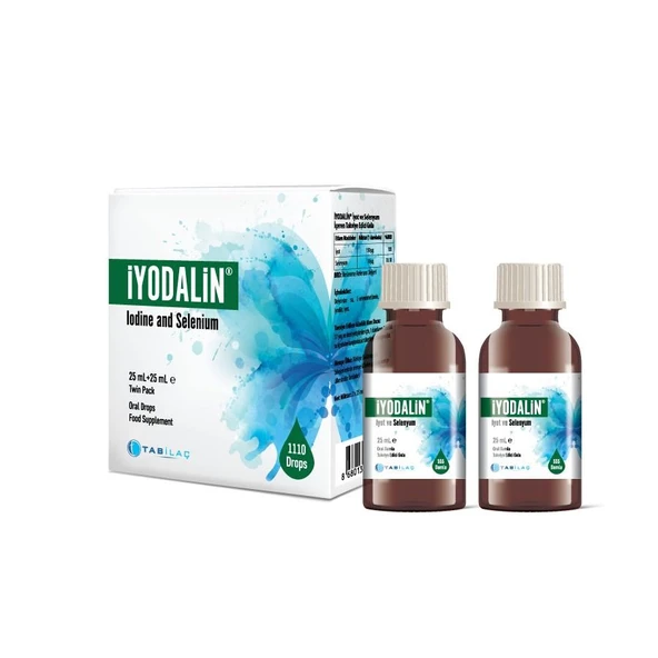 İyodalin İyot ve Selenyum İçeren Takviye Edici Sıvı Gıda 50(2x25) ml ürün görseli