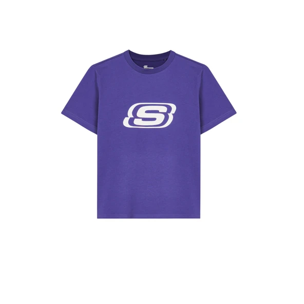 Essential G Short Sleeve T-Shirt Büyük Kız Çocuk Mor Tshirt SK232139-495 - Resim 6