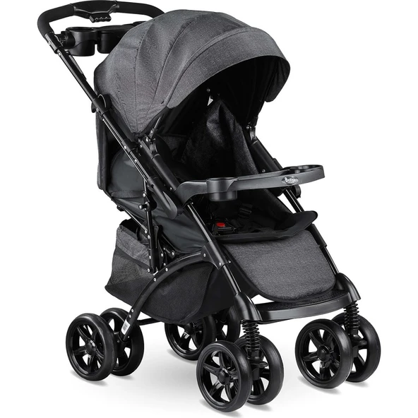 Babyhope BH-609 Polo Çift Yönlü Bebek Arabası Siyah ürün görseli