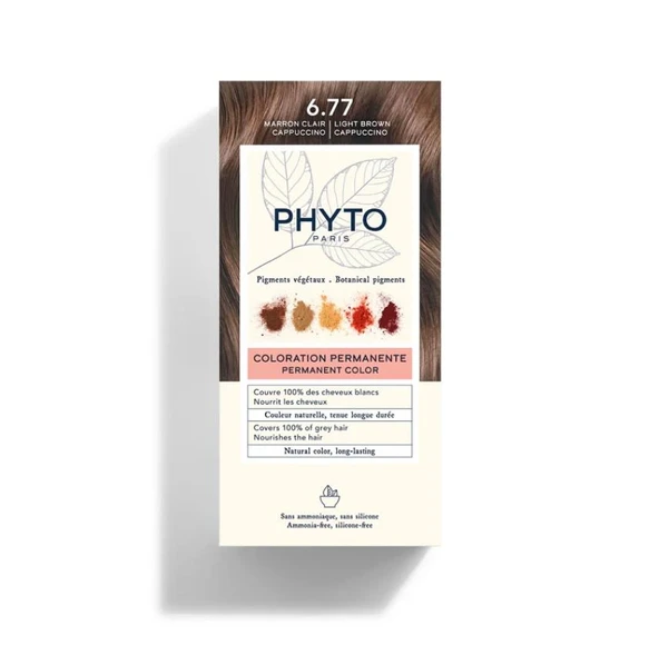 Phyto Color Bitkisel Saç Boyası - 6.77 Cappuccino Kahve ürün görseli