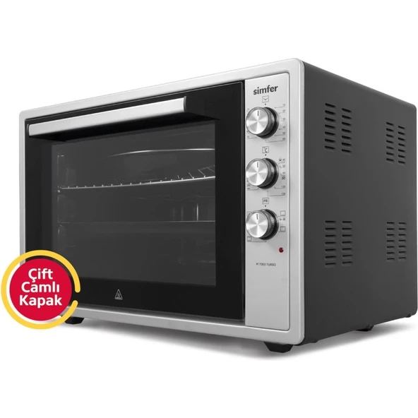 Simfer 7033 Inox Gri 70 Litre Turbo Midi Fırın - Resim 2