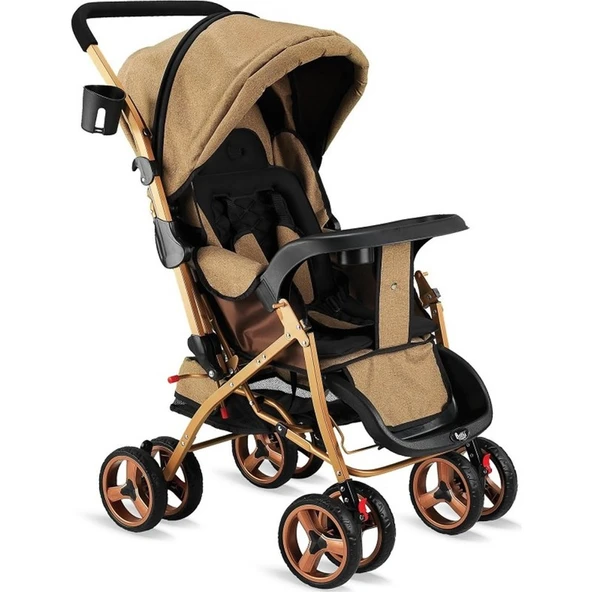 Babyhope Çift Yönlü Puset (Kırçıllı Kahverengi) ürün görseli