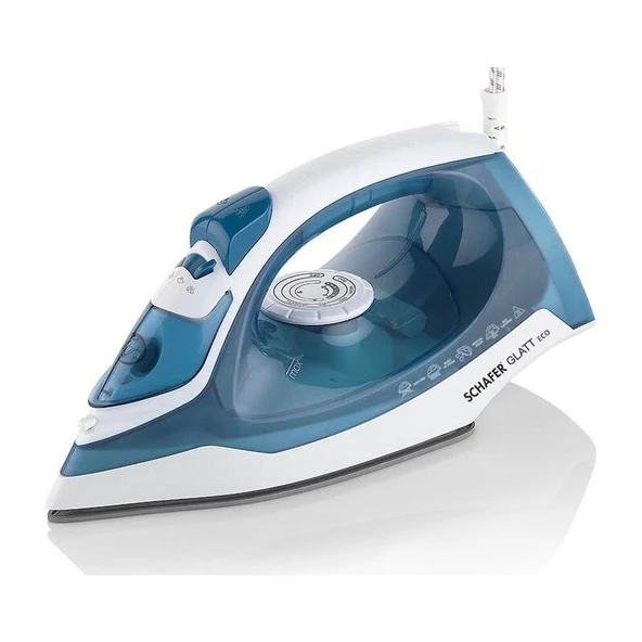 Schafer Glatt Eco 2600W Buharlı Ütü – Seramik Taban, Damlama ve Kireç Önleme, Dikey Buhar Özelliği, Ayarlanabilir Isı Kontrolü ürün görseli