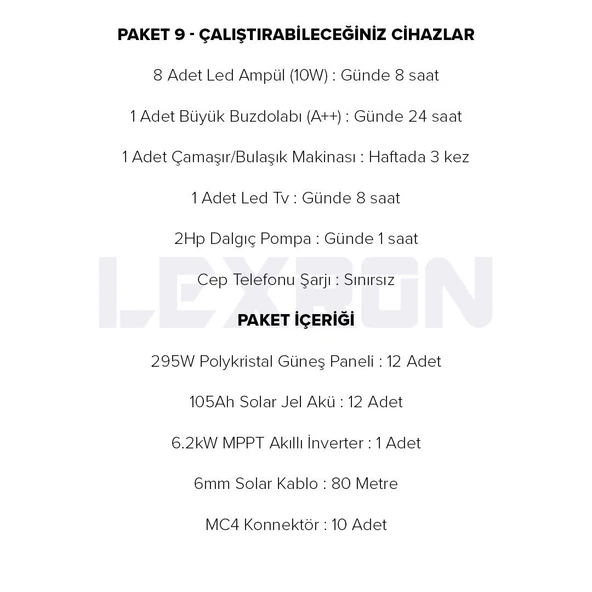 Urla Solar 6.2kW POLİKRİSTAL PAKET SİSTEM 2 (PAKET 9) - Resim 2