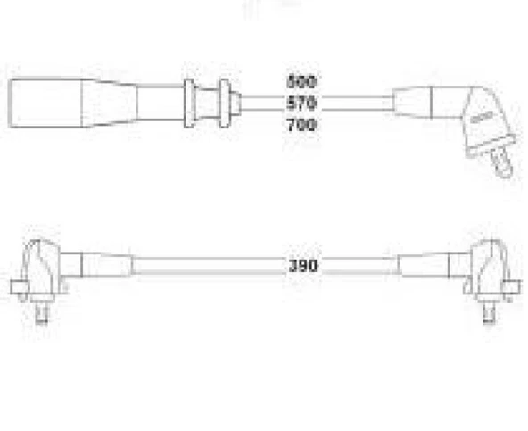 Daıhatsu Bujı Kablo Takımı Hi-Jet 8v (3 Silindir) - Hellux Hbk3395 ürün görseli 1