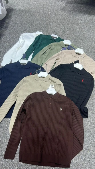 Polo Yaka Desenli Tişört - Resim 3