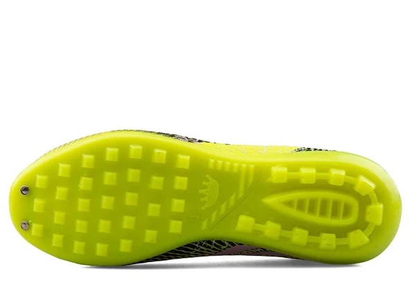 Erkek Halı Saha Ayakkabısı – Çoraplı Dokuma Model – Sarı Lila Renk – Kaymaz Taban – Futbol Spor Ayakkabı - Resim 8