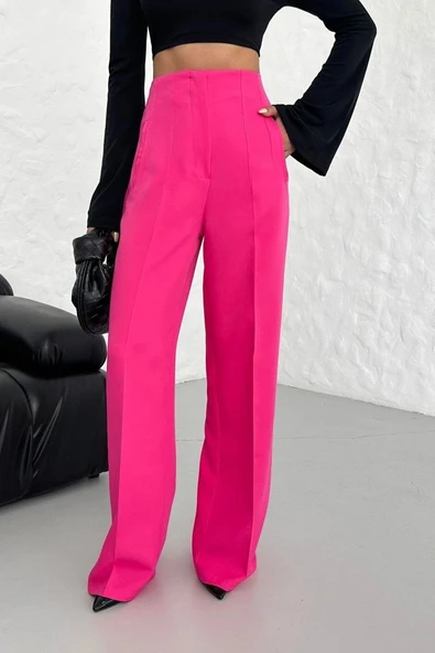 Yüksek Bel Pensli̇ Palazzo Pantolon - Resim 3