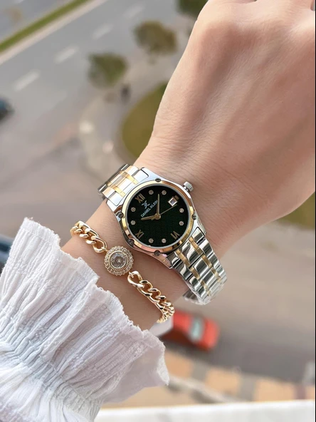 Daniel Klein Çelik Kordon 30 Mt Suya Dayanıklı Kadın Kol Saati+Bileklik BF.GF.14271.4 - Resim 2