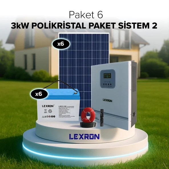 Urla Solar 3kW POLİKRİSTAL PAKET SİSTEM 2 (PAKET 6) ürün görseli 1