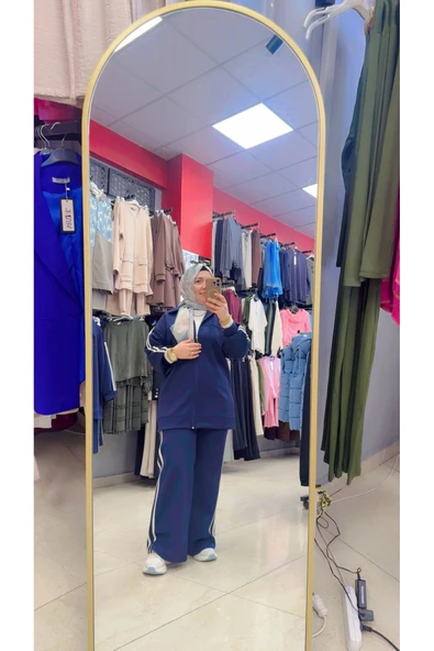 Yanları Çizgili Fermuarlı İkili Takım - Resim 6