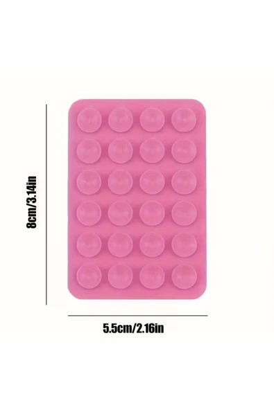 Silikon Vakumlu Telefon Tutucu, Cep Telefonu için Silikon Yapışkanlı, Kaymaz Vantuz Beyaz - Resim 2