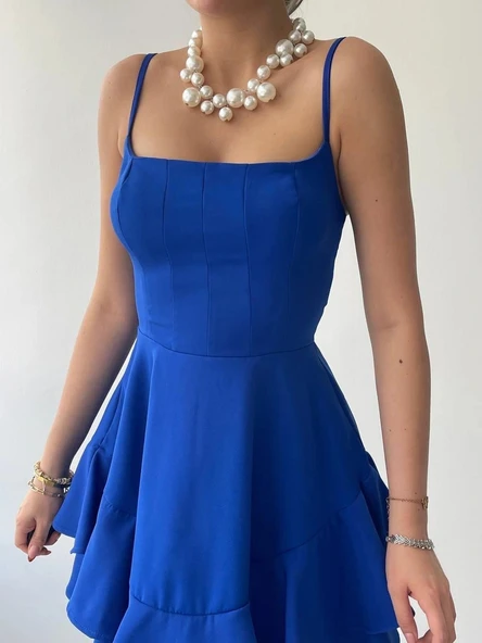 Common İp Askılı Elbise - Resim 5