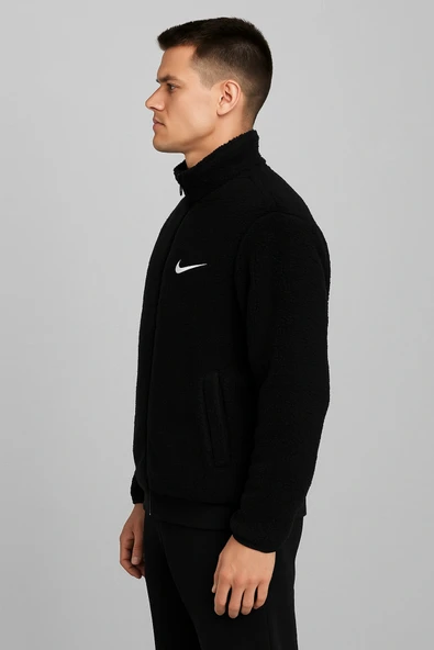 Kuzu Tüylü Peluş Mont - Resim 2