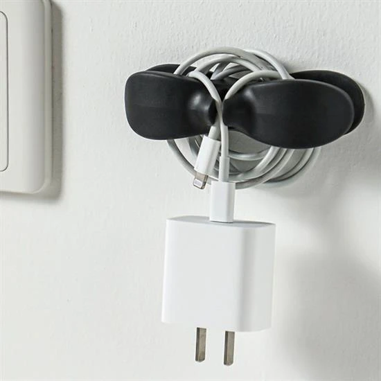 2li Kablo Tutucu Silikon Kordon Sarıcı Kablo Yönetici Klips (5284) - Resim 5