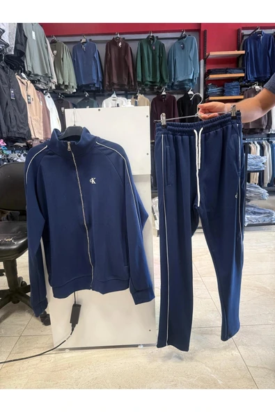 Fermuarlı Sade Renkli Eşofman Takımı - Resim 2